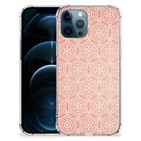 iPhone 12 | 12 Pro Doorzichtige Silicone Hoesje Pattern Orange