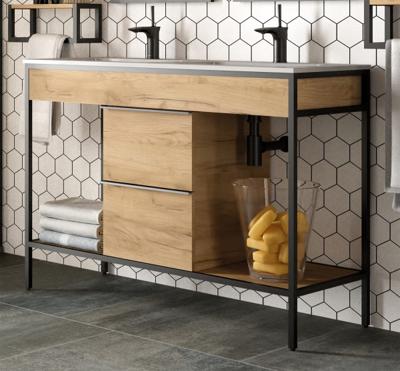 Muebles Davinci 120cm badkamermeubel met dubbele geïntegreerde wastafel Muebles Davinci 120cm badkamermeubel met dubbele geïntegreerde wastafel