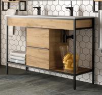 Muebles Davinci 120cm badkamermeubel met dubbele geïntegreerde wastafel