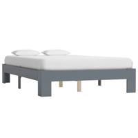 vidaXL Bedframe massief grenenhout grijs 140x200 cm