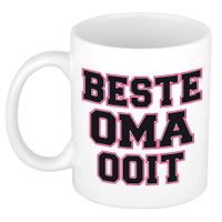 Beste oma ooit kado mok / beker wit voor verjaardag - thumbnail