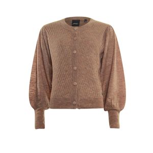 Cardigan puffed sleeve