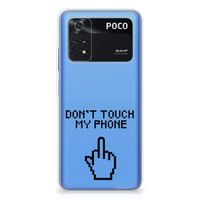 Xiaomi Poco M4 Pro 4G Silicone-hoesje Finger Don't Touch My Phone - thumbnail