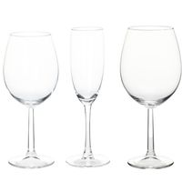 Excellent Houseware Wijnglazen set - 18-delig - glas - 3 verschillende soorten    -