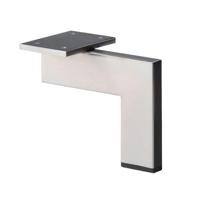 RVS / INOX design hoekprofiel meubelpoot 13 cm