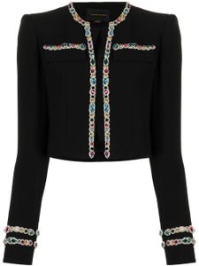 Zuhair Murad veste crop à ornements en cristal - Noir