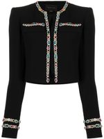 Zuhair Murad veste crop à ornements en cristal - Noir