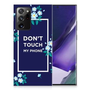 Samsung Galaxy Note20 Ultra Silicone-hoesje Flowers Blue DTMP