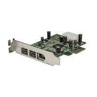 StarTech.com 3-poorts 800+400 FireWire PCI Express interfaces Low Profile Combo kaart - PCIe 3 Port FireWire Card - PCI-e 1 x Firewire 400 1394A 2 x FireWire 800 1394B