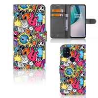 OnePlus Nord N10 Wallet Case met Pasjes Punk Rock - thumbnail