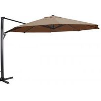 Taurus Zweefparasol taupe 350 cm ronde parasol