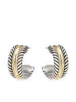 David Yurman boucles d'oreilles Cable Collections en or 14ct et argent sterling