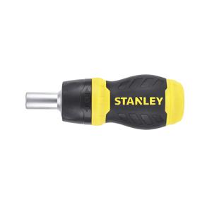 Stanley Multibit Stubby Schroevendraaier met ratel