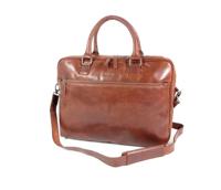 2 vaks WACO laptop schoudertas 17,3 inch (43cm) bruin