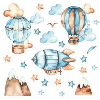 Muursticker - Heteluchtballon - thumbnail