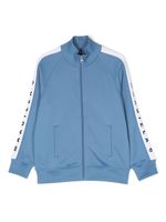 MM6 Maison Margiela Kids veste zippée à logo imprimé - Bleu