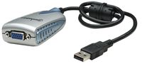 Manhattan 179225 kabeladapter/verloopstukje USB A HD 15 Zwart, Blauw, Zilver