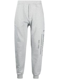 Alexander McQueen logo-print track pants - Gris