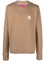 The Elder Statesman pull en maille intarsia - Marron