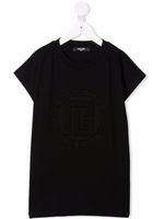 Balmain Kids t-shirt à logo embossé - Noir