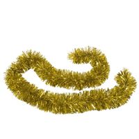 Kerstboom folie slingers/lametta guirlandes van 180 x 12 cm in de kleur glitter goud   - - thumbnail