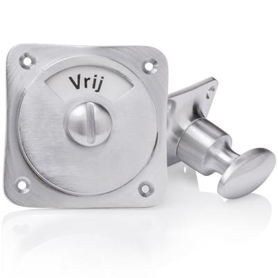 WC slot - Draaiknop vrij-bezet mat nikkel