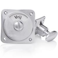 WC slot - Draaiknop vrij-bezet mat nikkel