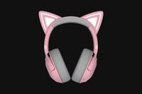 RAZER Kraken Kitty BT V2 Over Ear koptelefoon Gamen Bluetooth Stereo Kwarts, Pink - thumbnail