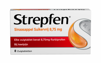 Strepfen Sinaasappel Suikervij 8.75 mg Zuigtabletten Strepfen Sinaasappel Suikervij 8.75 mg Zuigtabletten