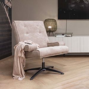 WOOOD Exclusive Draaifauteuil William Rib - Naturel