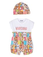 Moschino Kids barboteuse à imprimé ourson - Blanc - thumbnail