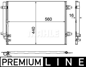 Condensor, airconditioning BEHR HELLA SERVICE *** PREMIUM LINE *** MAHLE, u.a. für VW