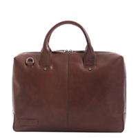 Plevier Basalt Leren Enkelvaks Laptoptas 15.6'' bruin