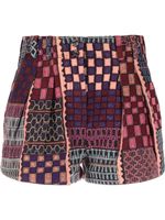 Ulla Johnson short en coton à imprimé patchwork - Rouge - thumbnail