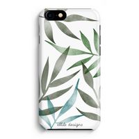 Tropical watercolor leaves: iPhone 8 Volledig Geprint Hoesje - thumbnail