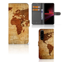 Sony Xperia 1 III Flip Cover Wereldkaart