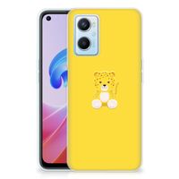 OPPO A96 | OPPO A76 Telefoonhoesje met Naam Baby Leopard - thumbnail