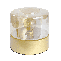 Tafellamp Veneto goud + amber glas