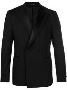 Tagliatore blazer à revers en soie - Noir