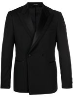 Tagliatore blazer à revers en soie - Noir - thumbnail