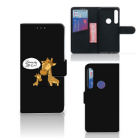 Motorola One Action Leuk Hoesje Giraffe