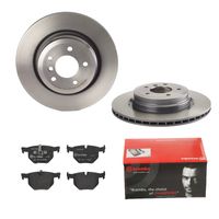 Remmenset, remschijf BREMBO, Remschijftype: Binnen geventileerd, Inbouwplaats: Achteras: , u.a. für BMW, Bmw (brilliance)