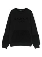 Balmain Kids sweat à logo imprimé - Noir - thumbnail