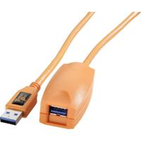 Tether Tools USB-kabel USB 3.2 Gen1 (USB 3.0 / USB 3.1 Gen1) USB-A stekker, USB-A bus 5.00 m Oranje CU3017 - thumbnail