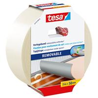 tesa Flooring Tape Residue-free Removal, 25m x 50mm, wit