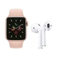 Refurbished Apple Watch Series 5 40mm Roségoud + Apple AirPods 2 met oplaadcase