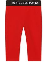 Dolce & Gabbana Kids legging à taille logo Interlock - Rouge - thumbnail