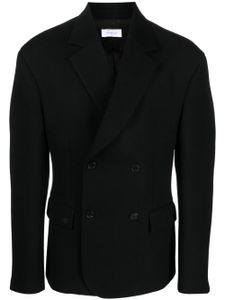 Off-White blazer en laine vierge à boutonnière croisée - Noir