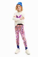 Leggings met vlindervleugels - RED - L