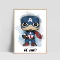 Poster - Captain America / BE KIND